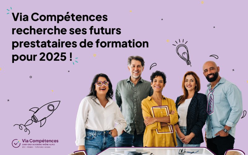 Via Compétences recherche ses futures prestataires de formation pour 2025